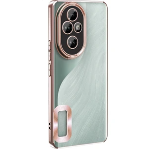 Honor 200 Pro Uyumlu Kılıf Logo Gösteren Kamera Korumalı Silikon Bronz