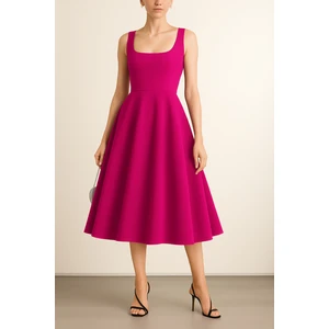 Kolsuz Astarlı Uzun Elbise