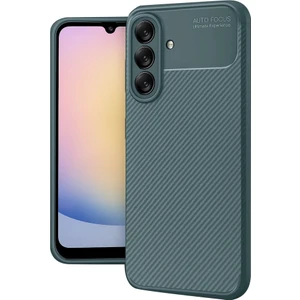 Samsung Galaxy A17 Uyumlu Kılıf Negro Karbon Görünümlü Silikon Koyu Yeşil