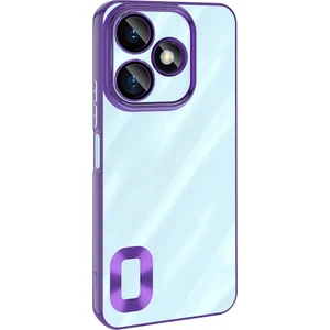 Xiaomi Redmi 13 4g Uyumlu Kılıf Logo Gösteren Kamera Korumalı Silikon Lila