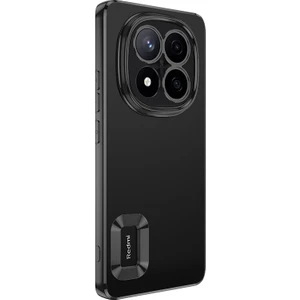 Xiaomi Redmi Note 14 Pro 5g Uyumlu Kılıf Logo Gösteren Kamera Korumalı Silikon Siyah