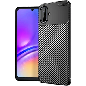 Samsung Galaxy A07 Uyumlu Kılıf Negro Karbon Görünümlü Silikon Siyah