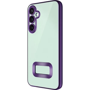 Samsung Galaxy A26 Uyumlu Kılıf Logo Gösteren Kamera Korumalı Silikon Derin Mor