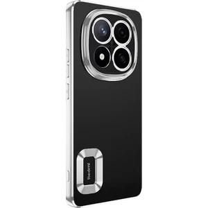 Xiaomi Redmi Note 14 Pro 5g Uyumlu Kılıf Logo Gösteren Kamera Korumalı Silikon Gümüş