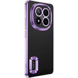 Xiaomi Redmi Note 14 Pro Plus Uyumlu Kılıf Logo Gösteren Kamera Korumalı Silikon Lila