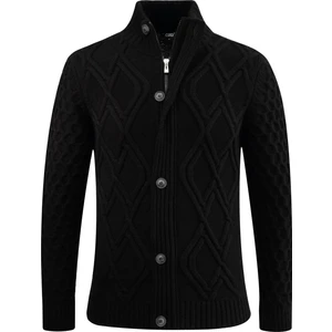 Erkek Kalın Örgü Triko Hırka Düğmeli ve Fermuarlı Cepli Klasik Kalıp - 5248M