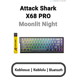 Attack Shark X68 Pro He Hall Effect Rapid Trigger Mekanik Klavye [manyetik Switch]