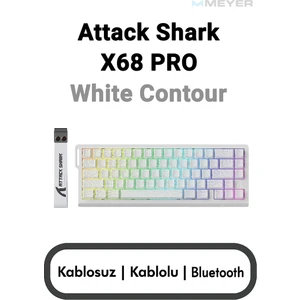 Attack Shark X68 Pro He Hall Effect Rapid Trigger Mekanik Klavye [manyetik Switch]