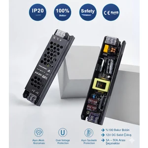 10A 120W 12V Şerit LED Trafosu IP20 Adaptör