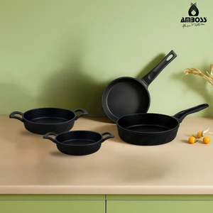 4 Parça Süper Ikili Döküm Tava Sahan Seti