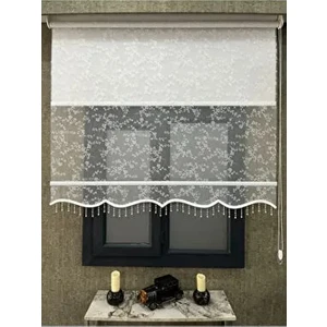 Volper Mekanik Vp 2001 Çift Mekanizmalı Beyaz Tül ve Stor Perde Polyester Kumaşla