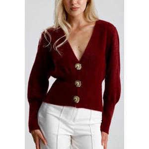 Aymiss Moda V Yaka Metal Düğmeli Hırka,ceket