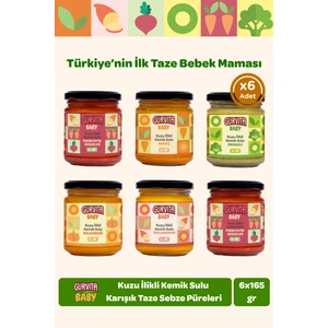 Baby Kuzu Ilikli Kemik Sulu Karışık Paket 165 gr 6'lı