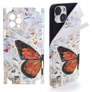 Apple İphone 17 için full kaplama koruma sticker kılıfsız kullanım çizilme önleyici KELEBEK