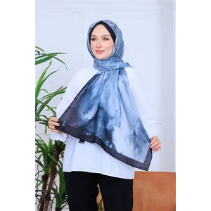 Modern Çiçek Desenli Dijital Soft Şal