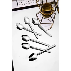 6 Lı Çubuk Model Çay Kaşığı (Paslanmaz Çelik)
