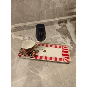Kuşlu Kahve Sunum Tepsisi 30*12 cm Dikdörtgen