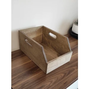 Limon Dekor Ahşap 45LIK Plak Sandığı - Organizer Kutu - Wooden 45 Record Box