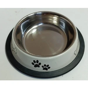 Pati Kemik Desenli Çelik Kedi Ve Köpek Mama Kabı 8 Oz