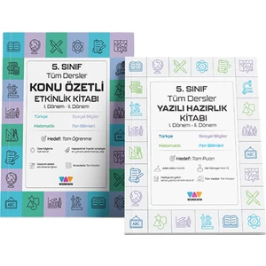 5. Sınıf Tüm Dersler Konu Özetli Yazılı Hazırlık Seti 1 ve 2. Dönem