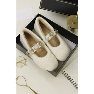 Zera Home Kadın Ev Babeti Kışlık Içi Yünlü Ev Ayakkabısı Panduf