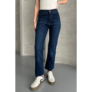 Lacivert Boy Fit Kesik Paça Jean Lacivert / 29