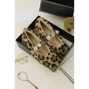 Zera Home Kadın Ev Babeti Kışlık Içi Yünlü Ev Ayakkabısı Panduf