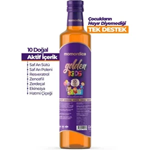 Golden Kids - 10 Doğal Bitki Içerikli Portakal Aromalı Çocuklara Özel Konsantre Karışım - 250ML