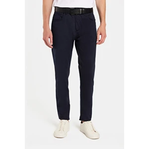 Erkek Regular Fit Rahat Kesim Kanvas Lacivert Pantolon