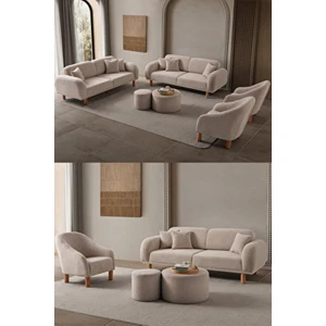 Regnum Koltuk Takımı 3+3+1+1 Taş Renk