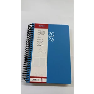 Ajanda Ajanda 2026 Sert Kapak Günlük Çizgili Beyaz Ajanda 17X24 Ajanda 406-SEK