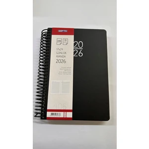 Ajanda Ajanda 2026 Sert Kapak Günlük Çizgili Beyaz Ajanda 17X24 Ajanda 406-SEK