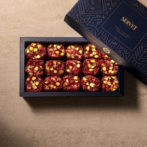 Şeker İlavesiz Narlı Antep Fıstıklı Zereşkli Lokum 500 gr