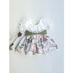İkoko Kids Dantel Detaylı Vintage Elbise Kız Çocuklar İçin Şık Tasarım Özel Günler