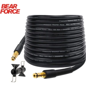 Bear Force 10 Metre Yüksek Basınçlı Yıkama Makinesi Hortumu Dayanıklı Termoplastik Örgü Takviyeli Hortum Yıkama Makinesi Hortumu