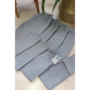 4'lü Paket Pamuk Şardonlu Termal Tayt Içlik Thermal Kışlık Tayt Gri Renk