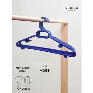 Elbise Kıyafet Askısı Siyah 18'li Set 18 Adet Siyah Plastik 18 Gömlek Askısı