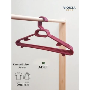 Elbise Kıyafet Askısı Siyah 18'li Set 18 Adet Siyah Plastik 18 Gömlek Askısı