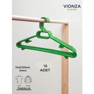 Elbise Kıyafet Askısı Siyah 18'li Set 18 Adet Siyah Plastik 18 Gömlek Askısı