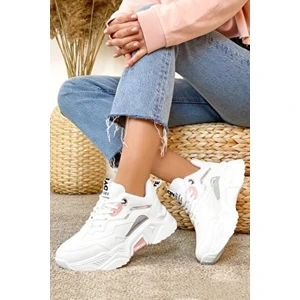 Kadın Beyaz Pudra Sneaker
