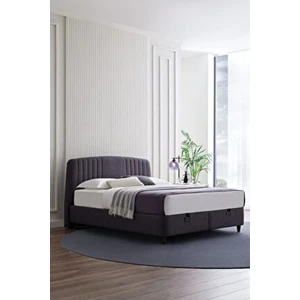 Canto Baza, Silver Başlık Çift Kişilik 2'li Set - Antrasit,