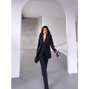 Kadın Tasarım Ceket Yüksek Bel Premıum Takım Elbise