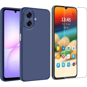 Samsung Galaxy A07 ile Uyumlu Kılıf Esnek Premium Telefon Kılıfı ve Temperli Cam Ekran Koruyucu