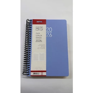 Ajanda Ajanda 2026 Sert Kapak Günlük Çizgili Beyaz Ajanda 17X24 Ajanda 406-SEK