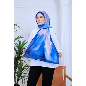 Modern Çiçek Desenli Dijital Soft Şal