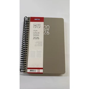 Ajanda Ajanda 2026 Sert Kapak Günlük Çizgili Beyaz Ajanda 17X24 Ajanda 406-SEK