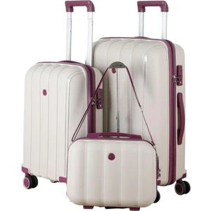 Mçs Polipropilen 3'lü Valiz Seti Orta & Kabin & Makyaj V305