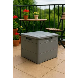 120 Lt Bahçe Balkon Kiler Depolama Sandığı Gri