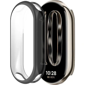 Xiaomi Smart Band 10 ( Mi Band 10 ) ile Uyumlu Kasa ve Ekran Koruyucu 360 Tam Koruma Silikon Kılıf
