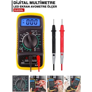 Dijital Multimetre LED Ekran Avometre Ölçer